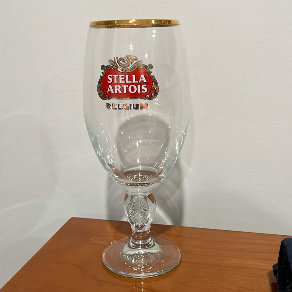 Stella Artois Challis with Gold Rim